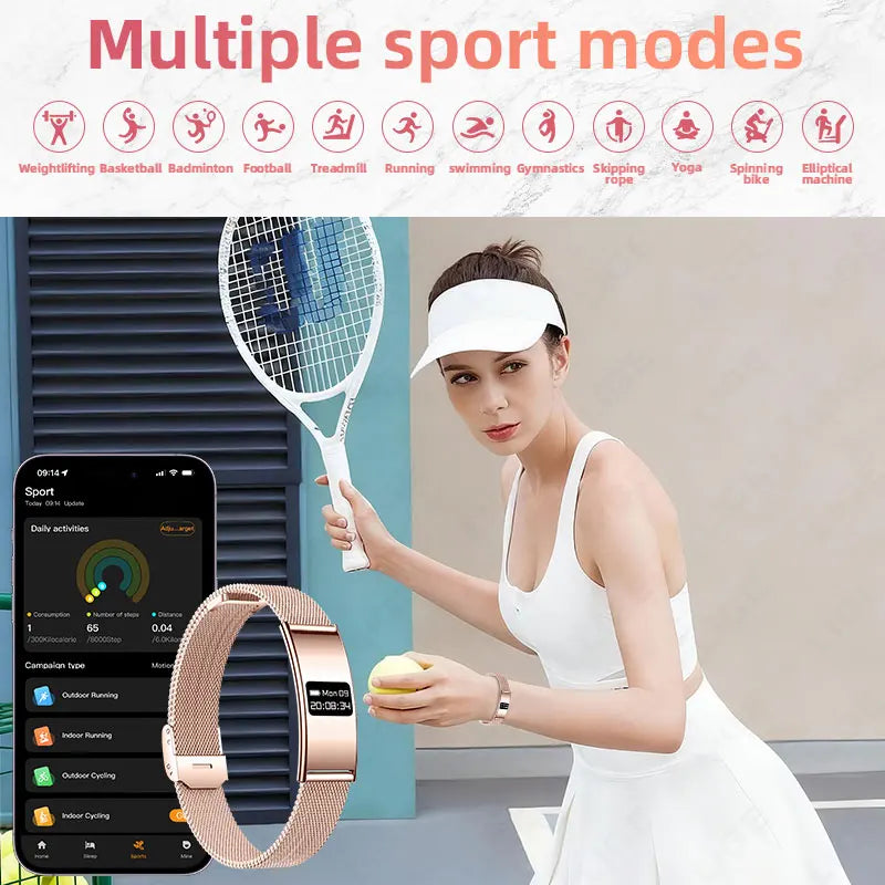 New Men Smart Bracelet Women Health Fitness Tracker Ultra-thin Heart Rate Sleep Monitoring Call Reminder Couple Wristband Sports