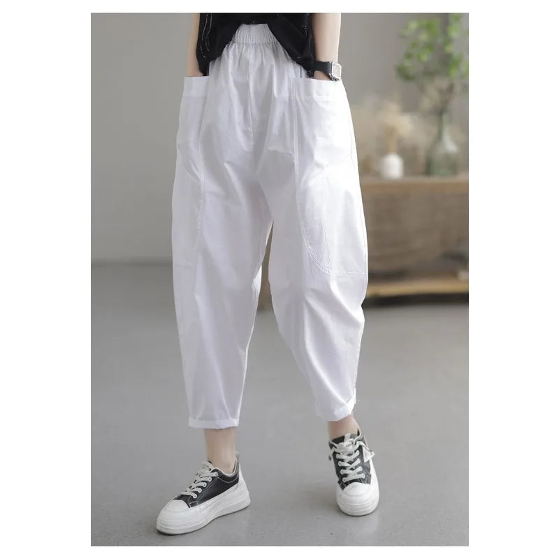 Casual Pants Women's Autumn New Pants Simple Thin Fashion Casual Retro Harem Trendy