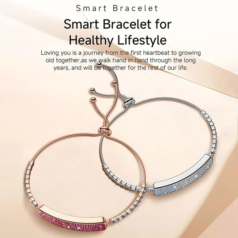 Smart Watch Women Chain with Pedometer Heart Rate Blood Oxygen Sleep and Health Monitoring Bracelet Waterproof Ladies Sport Band