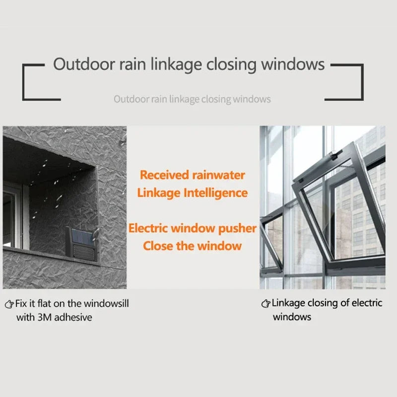 ‌Smart Home Zigbee Solar Rain Sensor - Wireless App Control, Real-Time Rain Detection, Long Battery Life for Garden Automation