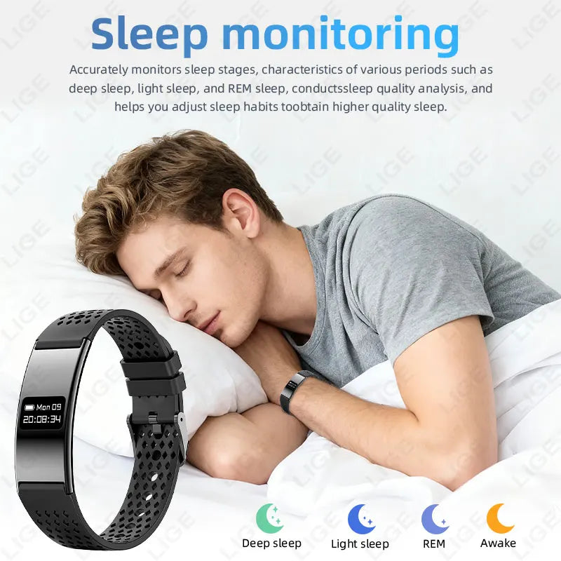 New Smart Bracelet Men Women Sports Step Count Health Fitness Tracker Heart Rate Monitoring Call Reminder Smart Watch Wristband