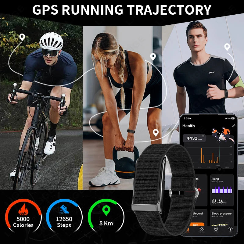 New Sport Band Heart Rate Blood Oxygen Monitor Fitness Tracker Smart Bracelet Pedometer Call Reminder Smartwatch for Men Women