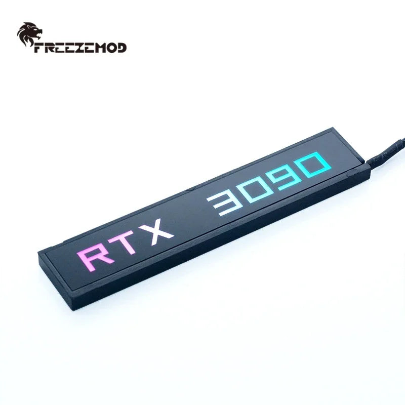 FREEZEMOD GPU Side Panel RTX3090 GTX ROG PC Decoration Video Card Plate Faith Lamp Water Cooler AURA SYNC XYD-5V Cooling ARGB