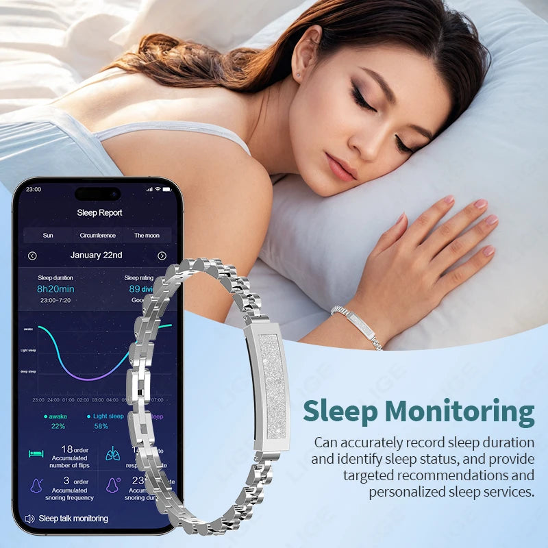Women Smart Bracelet 2026 New Sports Fitness Wristbands Health Pedometer Waterproof Heart Rate Sleep Monitor Smart Watch ladies