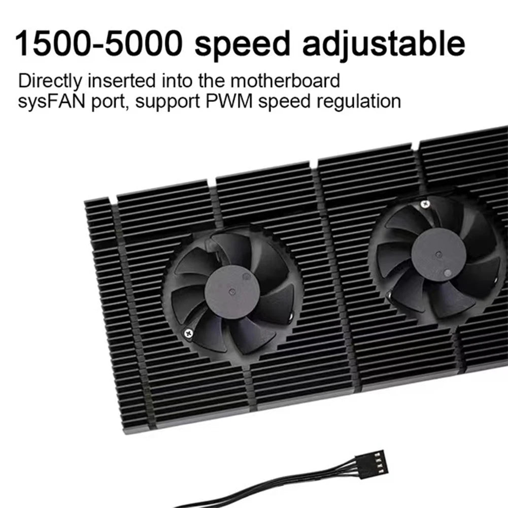 GPU Backplane Radiator Graphics Card Backplane Heatsink Alloy Aluminum Video Memory VRAM Radiator for RTX 3090 3080 3070