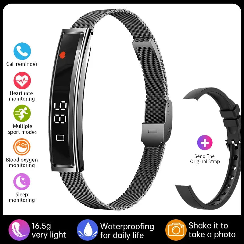 Women Smart Bracelet With Heart Rate Monitor Activity Fitness Tracker Sports Wristband Waterproof Smart Watch Men Smartband