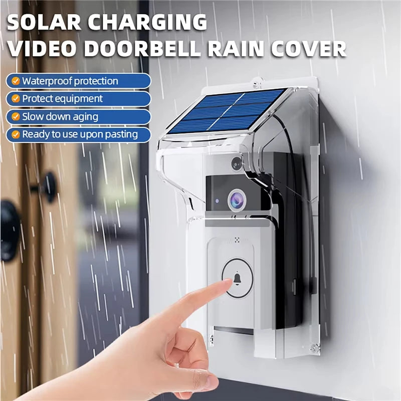 HD Wireless WIFI Doorbell Camera with Solar Charging Waterproof Night Vision Smart Home Two-way Intercom Voice
