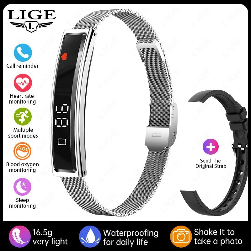 New Sport Fitness Tracker Smart Bracelet Heart Rate Blood Oxygen Monitor Pedometer Call Reminder Smartwatch Band for Men Women