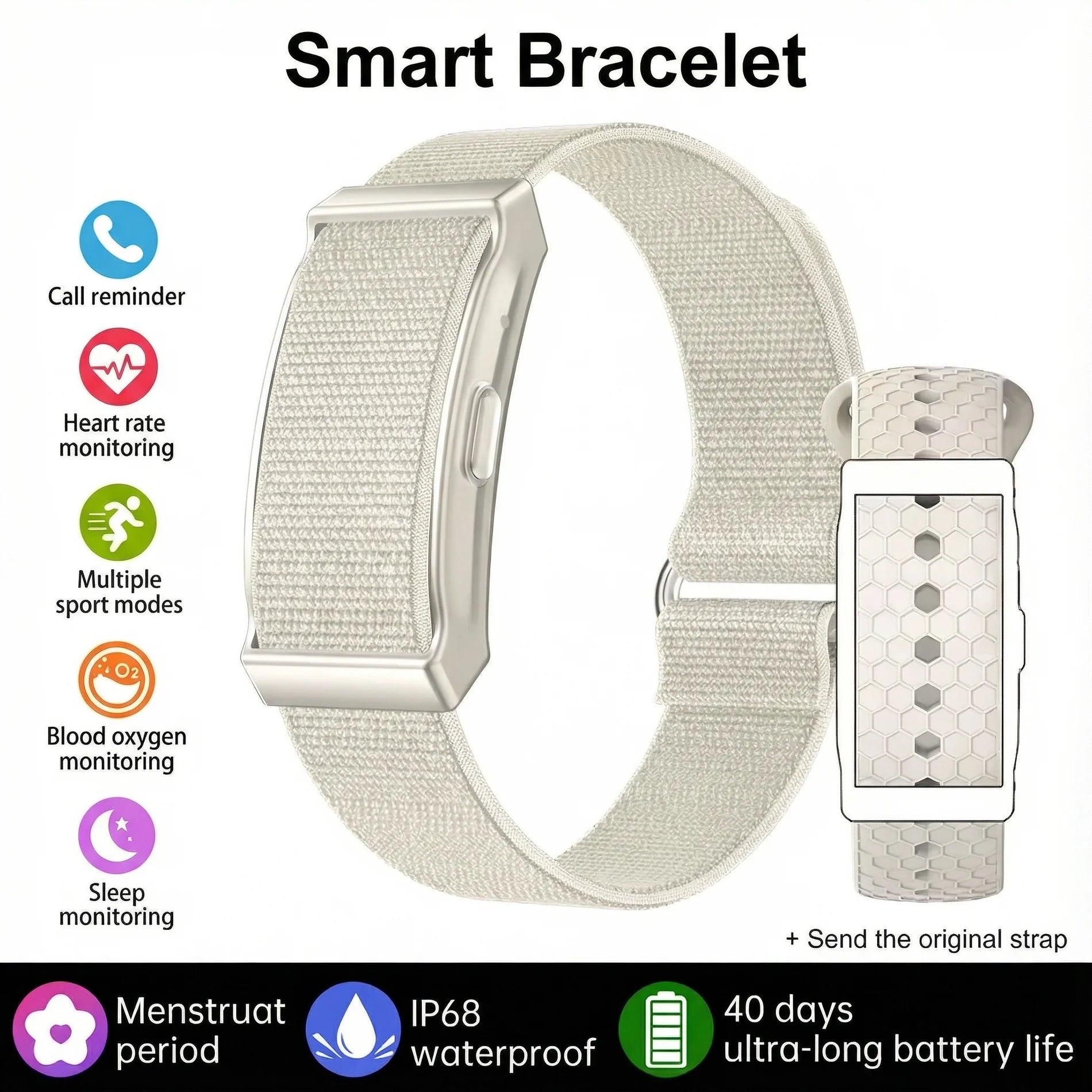 Smart Bracelet G69 Heart Rate Health Monitoring Wristwatch Outdoor Sports Fitness Tracker Waterproof SmartWatch For Men Women