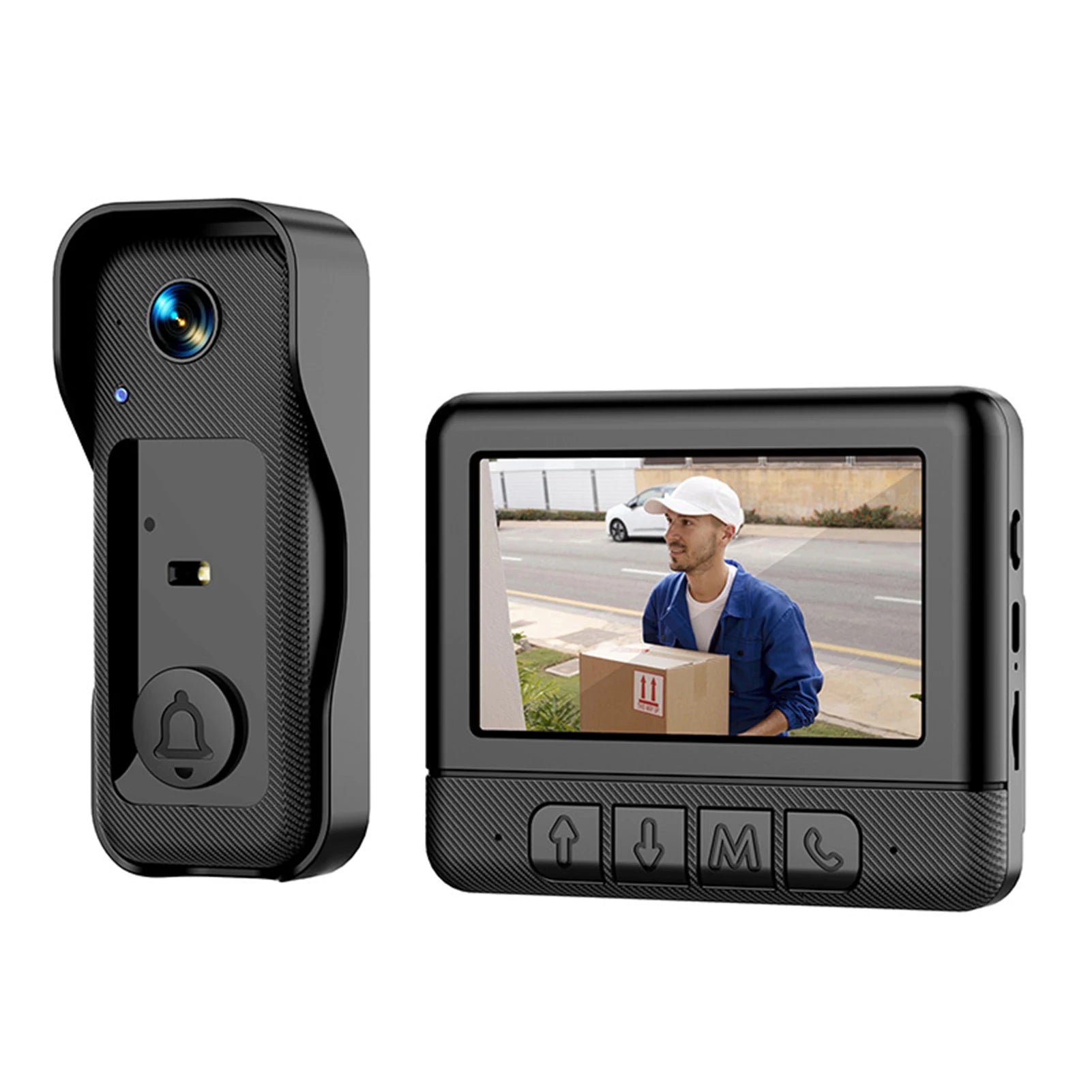 4.3’’video Doorbell 2.4G 130° Security Camera Door and Screen Intercom Door Bell IR Night Vision Wireless Doorbells Home Safety