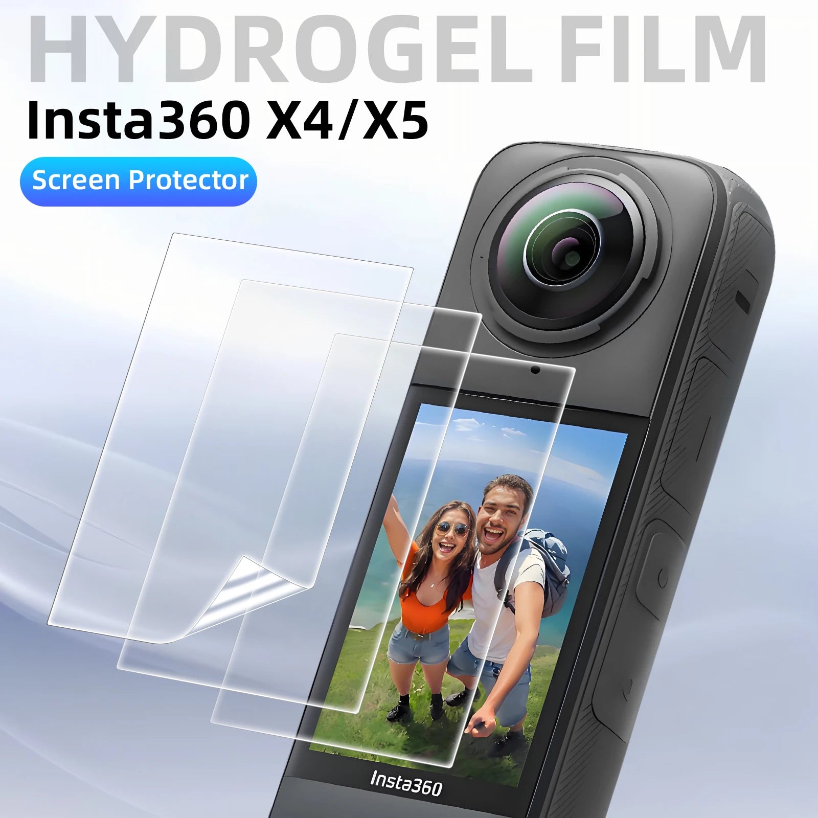 Hydrogel Film for Insta360 X5 Screen Protector Anti-scratch, HD Full Coverage Soft Protective Film for Insta 360 X5 Accessories