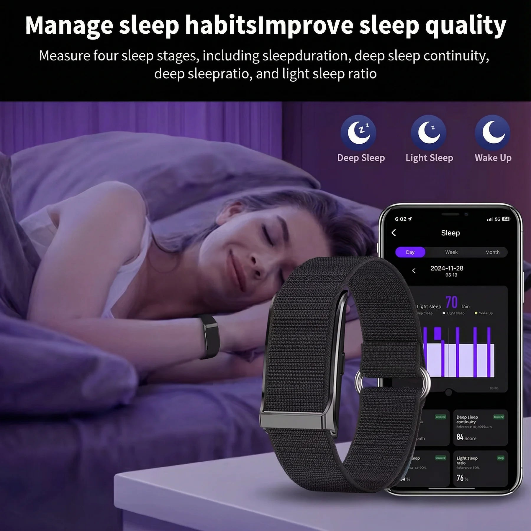 Smart Bracelet G69 Heart Rate Health Monitoring Wristwatch Outdoor Sports Fitness Tracker Waterproof SmartWatch For Men Women