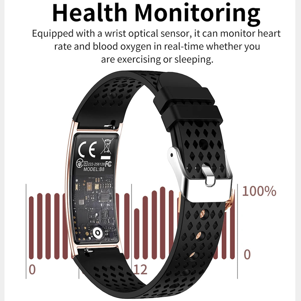 2026 New Ultra-thin Smart Watch Men Health Smart Bracelet Women Sports Fitness Waterproof Heart Rate Sleep Monitoring Wristbands