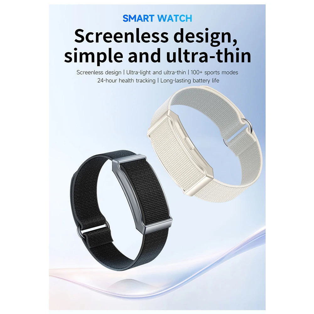 New Screenless Smart Watch Heart Rate Blood Oxygen Health Monitor Wristwatch Sports Fitness Tracker Smartwatch For Men Women