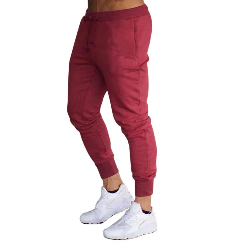 Casual pants men's loose straight leg sportswear solid color sports pants multifunctional jogging pants woven casual men's pants