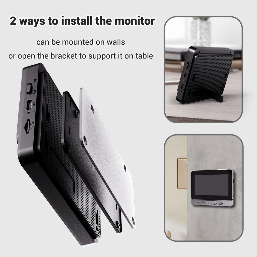 Smart Video Doorbell Outdoor Waterproof Intercom Doorbell Infrared Night Vision Audio Real-Time Monitoring Security Camera