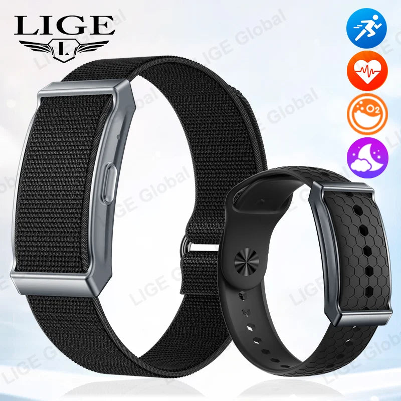 LIGE Smart Bracelet Heart Rate Blood Oxygen Monitor Pedometer Waterproof Sports Fitness Tracker Watch Men Women Electronic Band