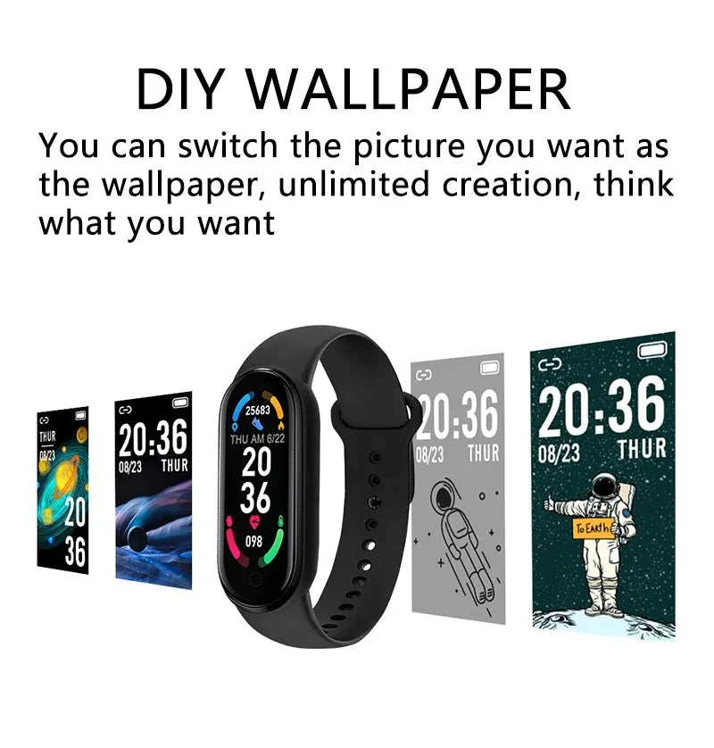 New Smart Bracelet Men Women Fitness Tracker Smartwatch Blood Pressure Heart Rate Monitor Band Smartbracelet For Android iOS