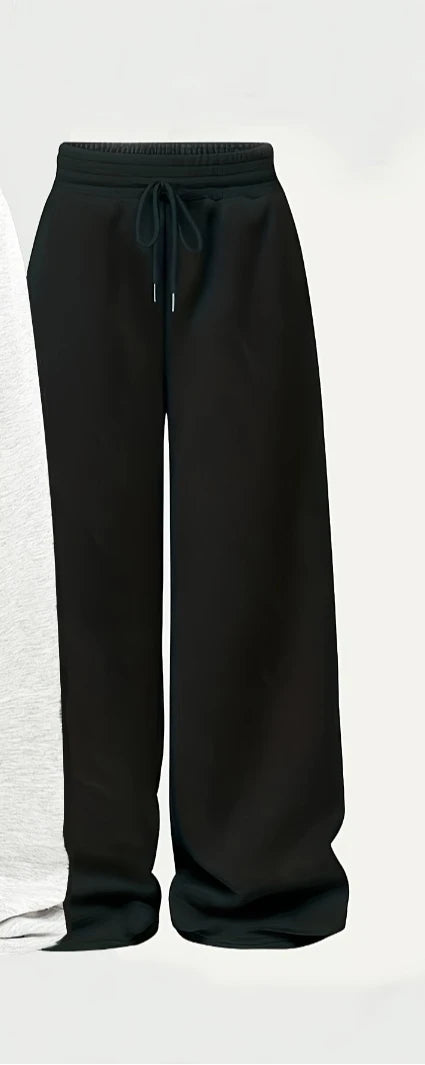 Casual Pants for Women: Simple Front-Tie Loose Fit Wide-Leg Trousers, Perfect for Spring, Summer, and Fall  Everyday Comfortable
