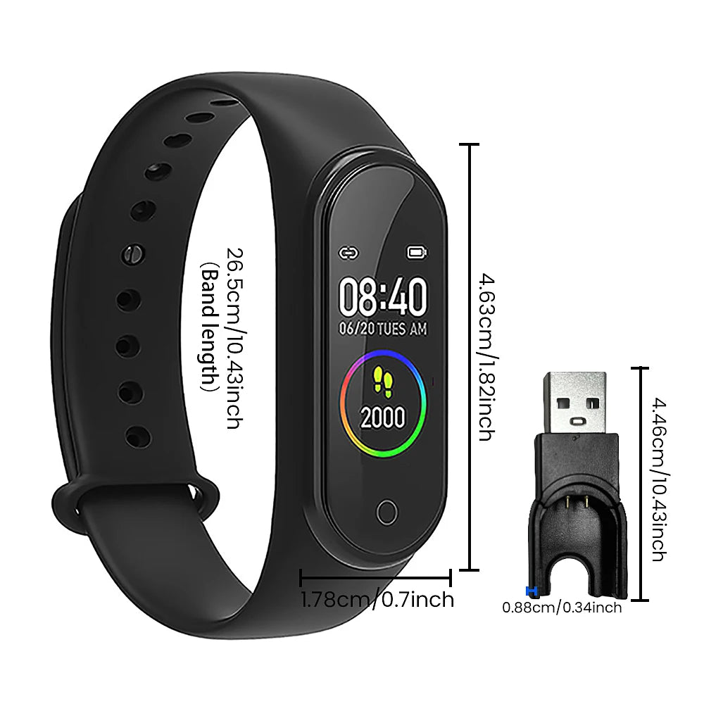 Smart Digital Watch Wristbands Waterproof Blood Pressure Heart Rate Monitor Fitness Tracker Sport Smart Bracelet Men Women Kid