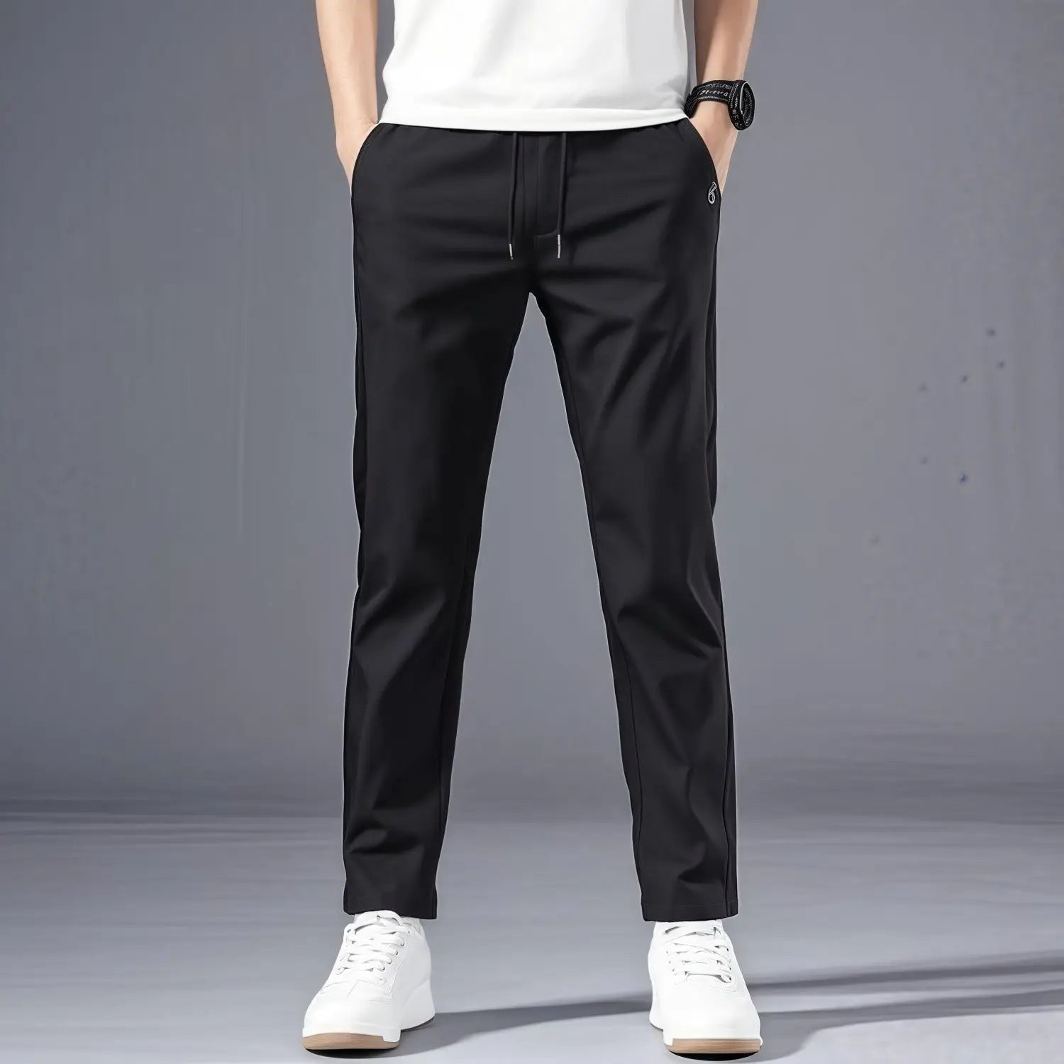 Casual Pants Men's Korean Version Summer Thin Men's New Sports Pants Loose and Versatile Trend Light Luxury Straight Trousers
