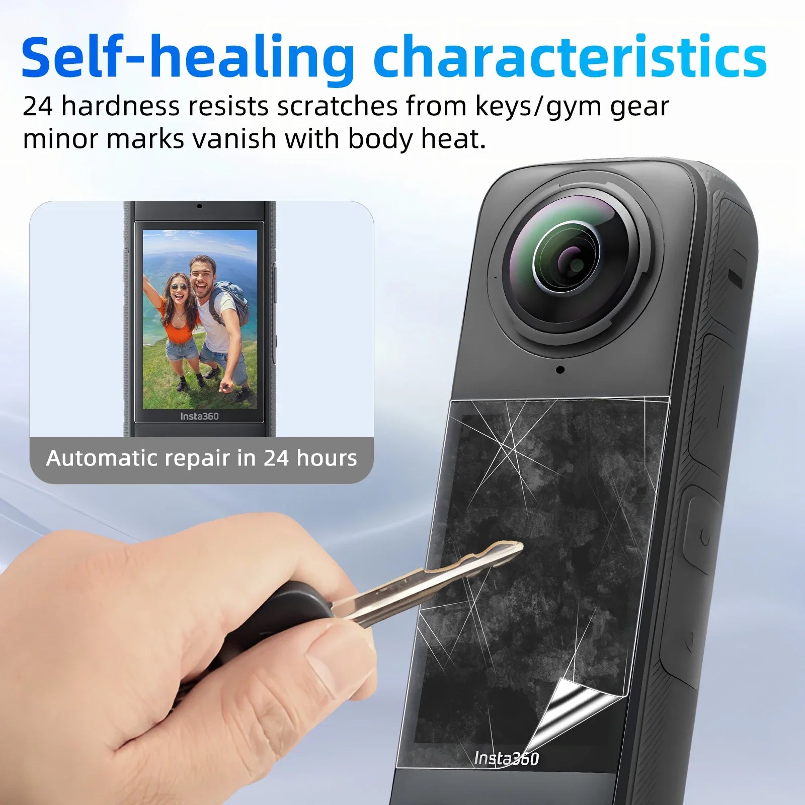 Hydrogel Film for Insta360 X5 Screen Protector Anti-scratch, HD Full Coverage Soft Protective Film for Insta 360 X5 Accessories