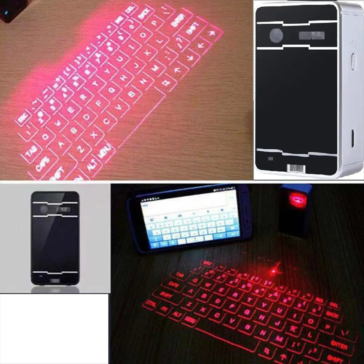 2026 New + Virtual Keyboard Bluetooth Wireless Touch Projector Phone Keyboards for Computer Pad Laptop with Mouse Function