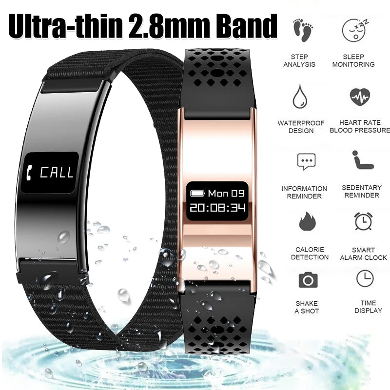 New Smart Bracelet Women Men Heart Rate Blood Oxygen Health Monitor Pedometer Sport Fitness Tracker Electronic Watch Smart Bands