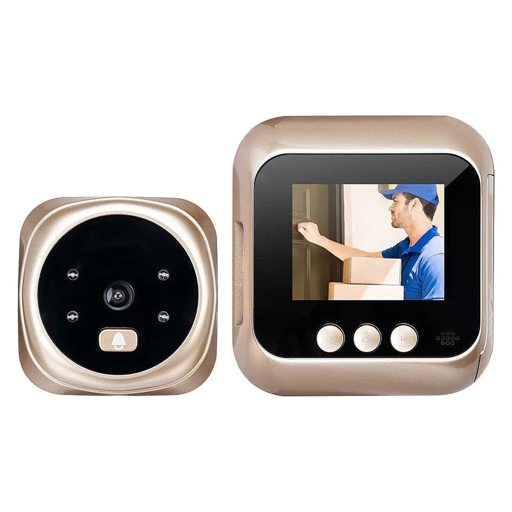 AA81-Doorbell Camera 1080P Home Smart Doorbell Security Door Peephole Camera With 2.4-Inch High-Definition Screen Display