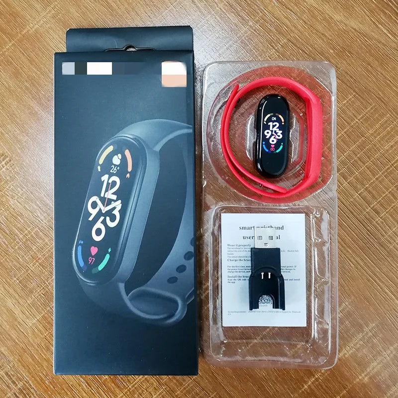 Smart bracelet heart rate blood pressure Bluetooth step meter music weather sleep monitoring smart sports bracelet watch