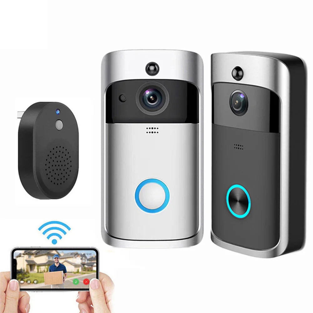 Easy Install Wireless Smart Video Doorbell Camera HD with Night Vision & Two-Way Audio, WiFi Home Security