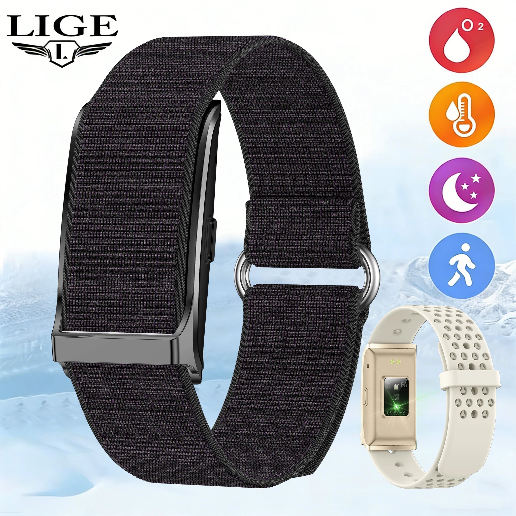 New Sport Fitness Tracker Smart Bracelet Heart Rate Blood Pressure Monitor Pedometer Call Reminder Smartwatch Band for Men Women