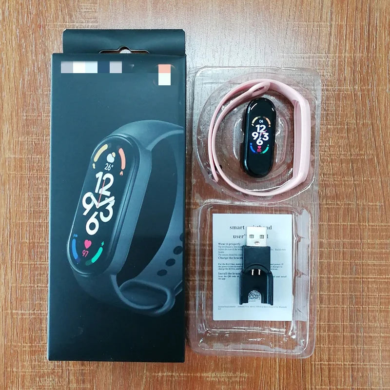 Smart bracelet heart rate blood pressure Bluetooth step meter music weather sleep monitoring smart sports bracelet watch