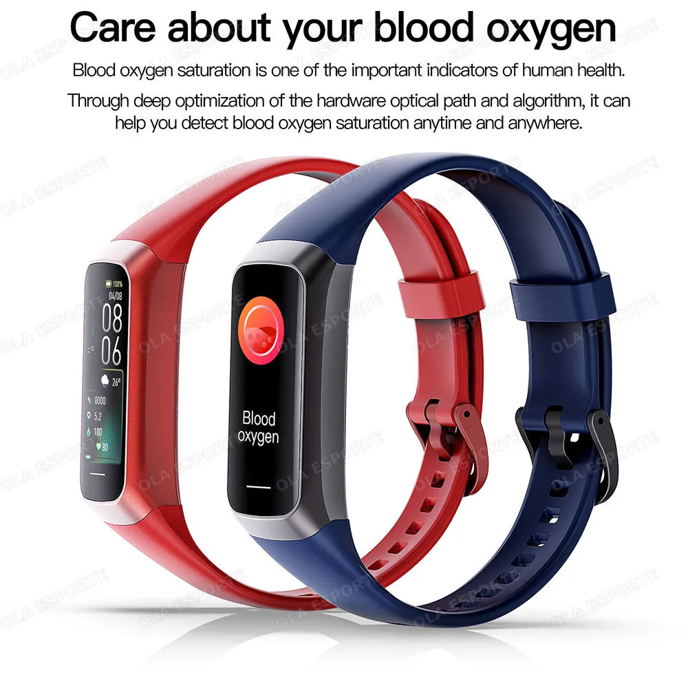 Men Women Health Smart Bracelet All-day Heart Rate Monitoring AMOLED Screen Fitness Clock Sports Smart Wristband Message Preview