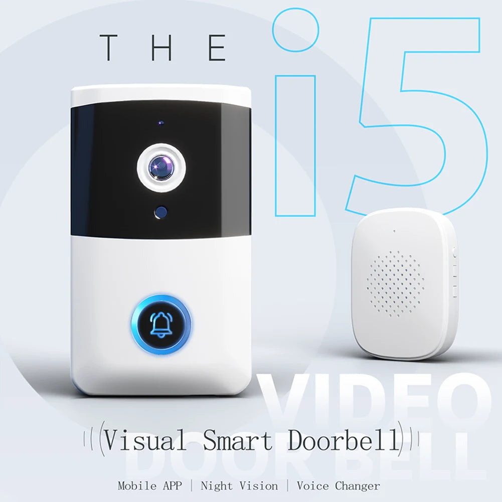 WiFi Doorbell Camera IR Night Vision Smart Door Bell Two-way Audio Home Door Bell for Home Security Alarm System