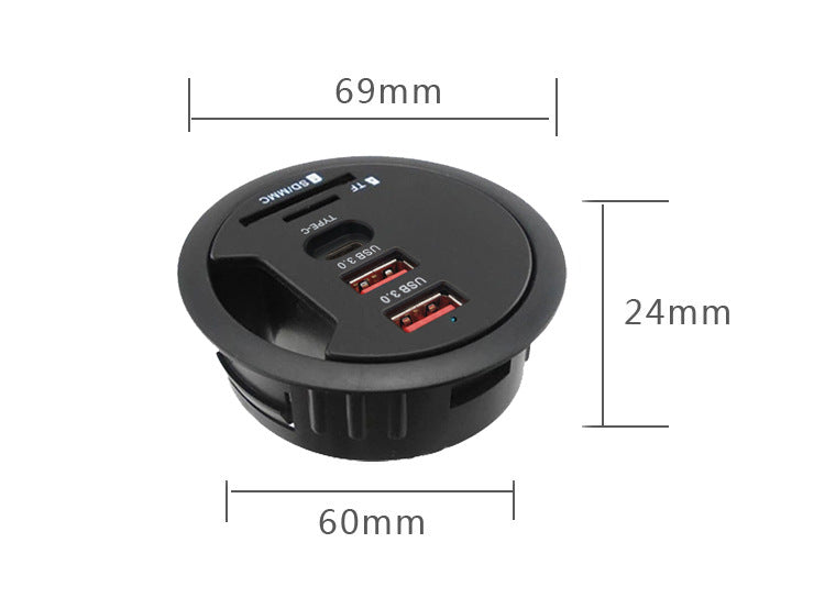 3.0 Hub Dual USB 30 Interface TYPE C Interface TFSD Card Reader