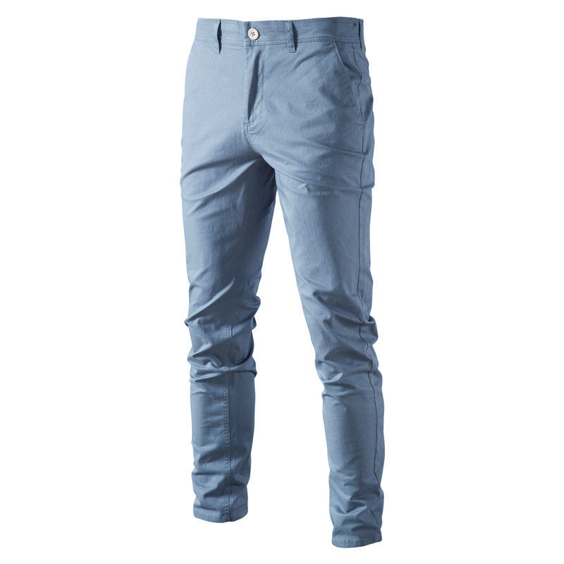 New Men's Solid Color Fashion All-match Thickened Trousers