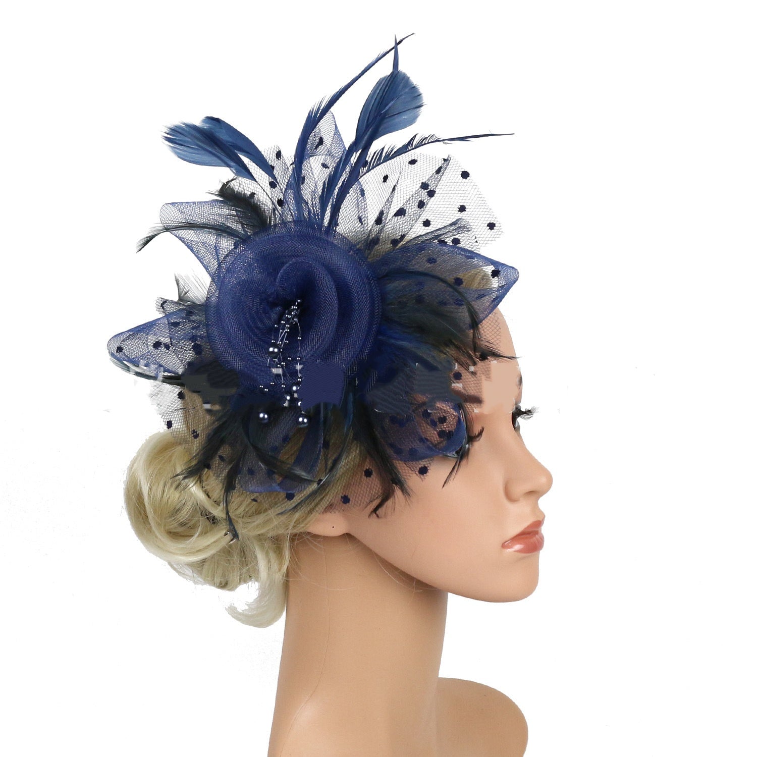 Headwear Bridal Hair Accessories Mesh Billycock Headband