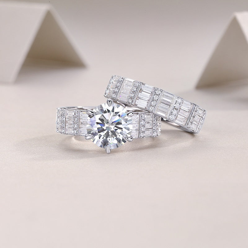 1Vanilla - A Fashionable And Luxurious Jewelry Piece Set With 3-carat Moissanite S925 Sterling Silver And Platinum-plated Diamond Prohibit TikTok sales