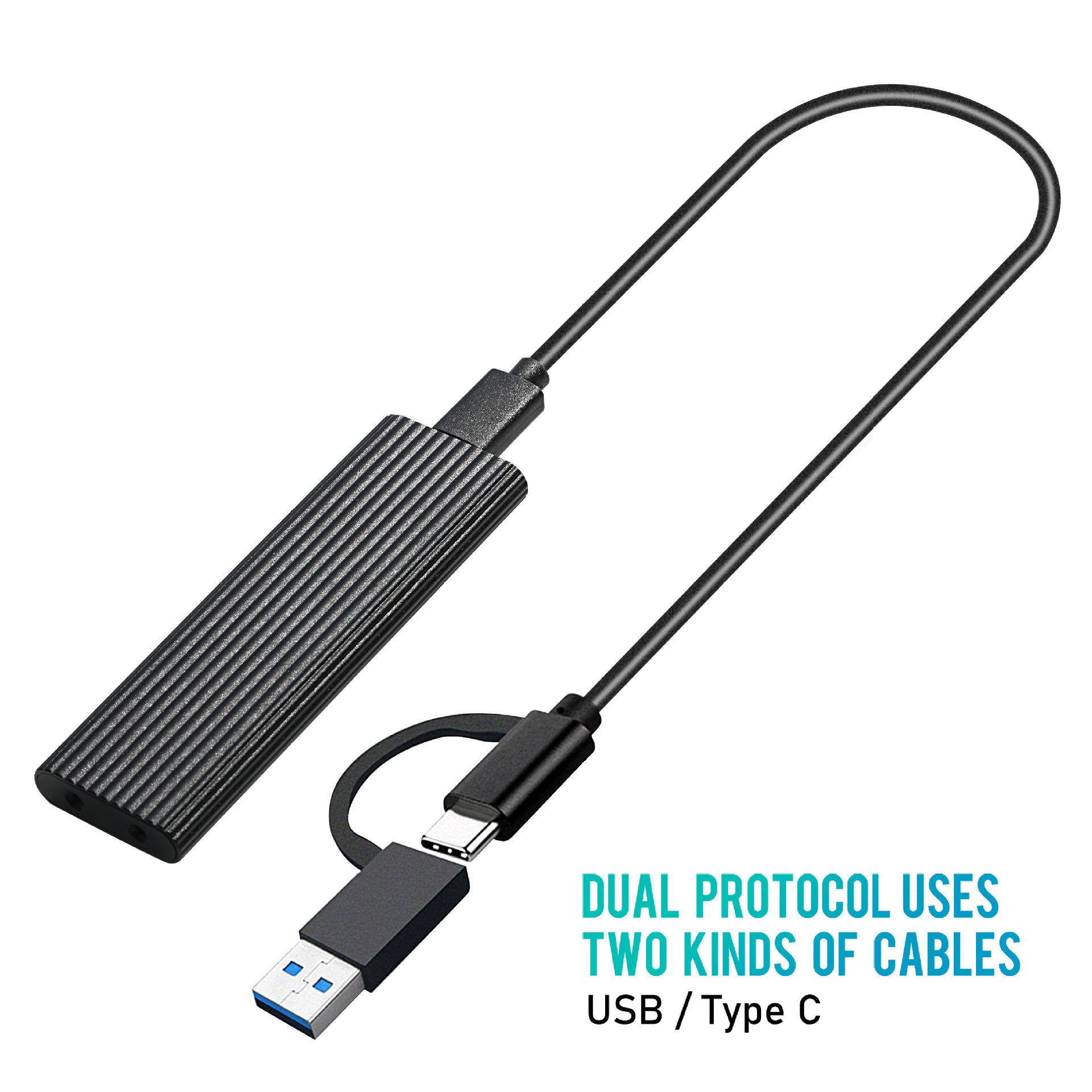 Dual Protocol SSD Universal Hard Disk Enclosure