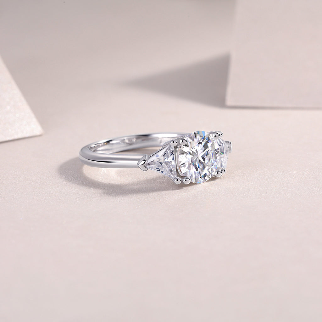 1Ocean Diamond - A Fashionable And Luxurious Jewelry Piece Set With 2-carat Moissanite S925 Sterling Silver And Platinum-plated Diamond Prohibit TikTok sales