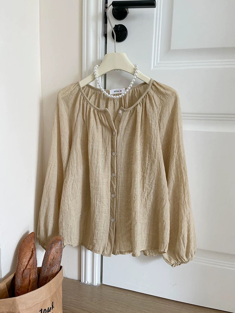 Summer Cotton-Linen Sun-Protective Shirt For Women