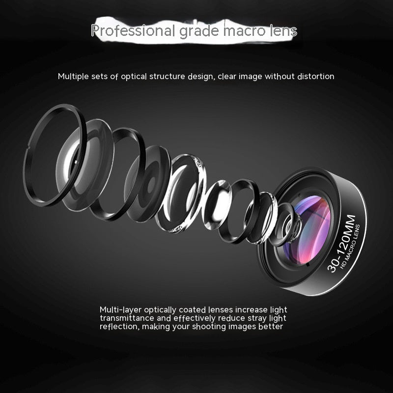 30-120mm Long-distance Mobile Phone Rear Macro Lens