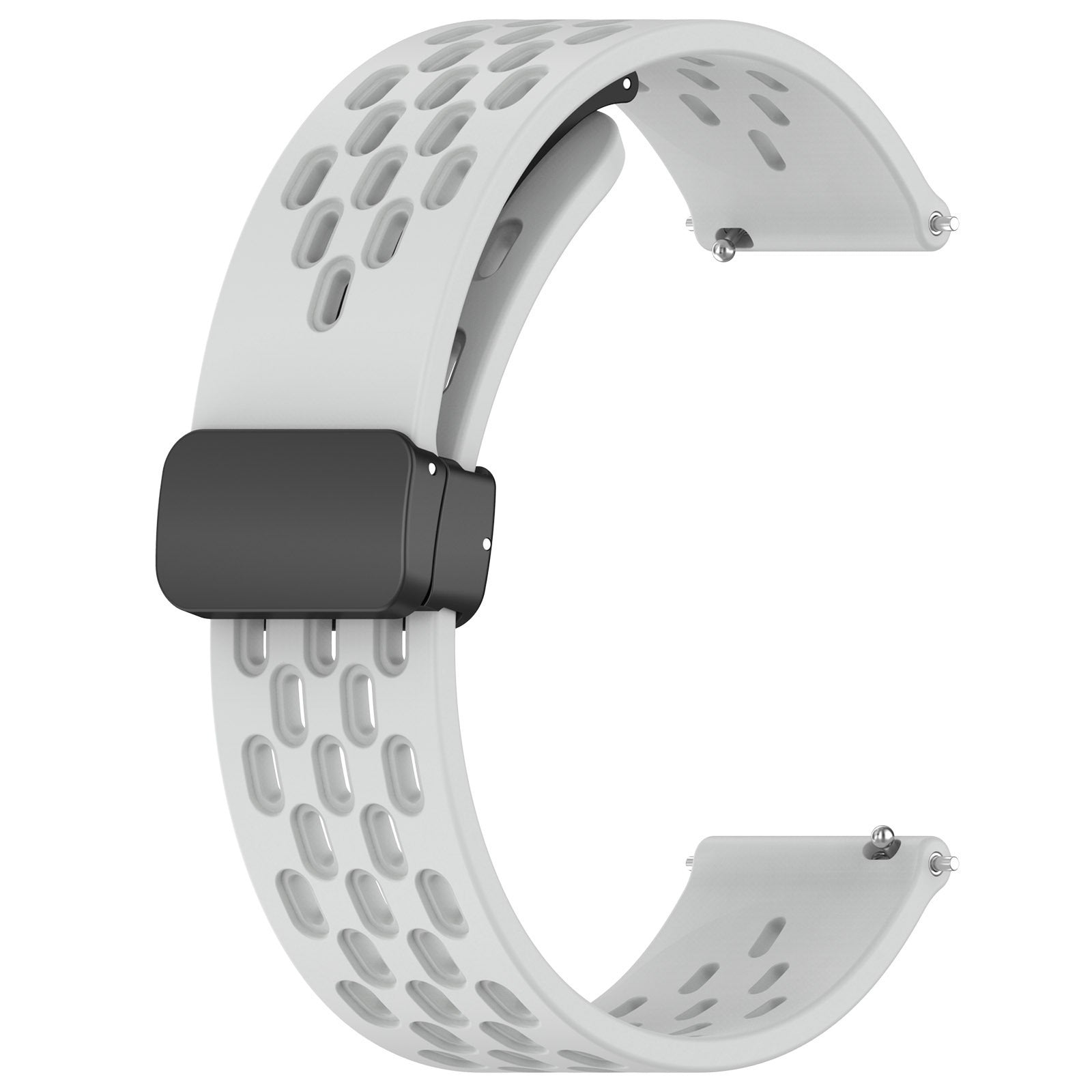 Simple Solid Color Magnetic Buckle Breathable Hole Strap