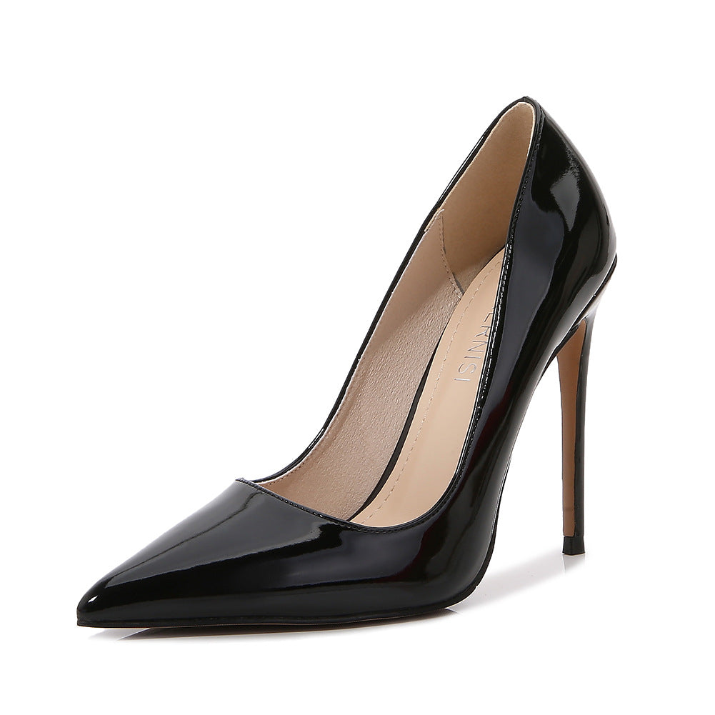 Large Size Pointed Toe 12cm Stiletto Heel High Heels