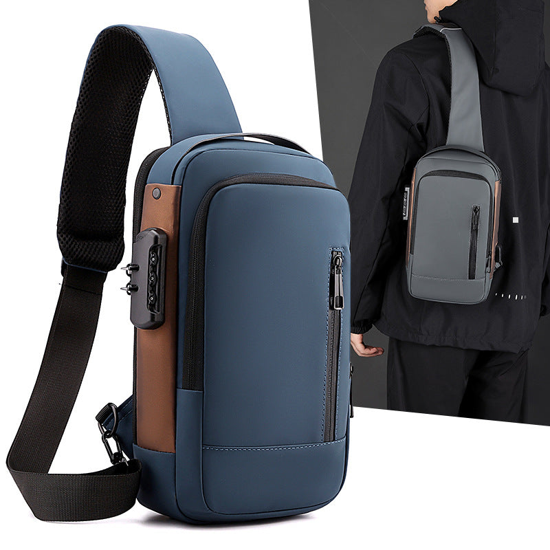 Anti-Theft Motorcycle Chest Bag Men's Casual Crossbody Outdoor