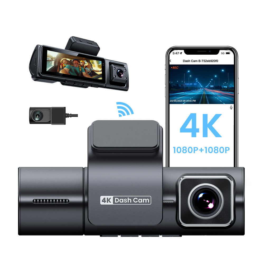 Three-record Driving Recorder WIFI Mobile Phone Interconnection GPS Driving Track Monitoring