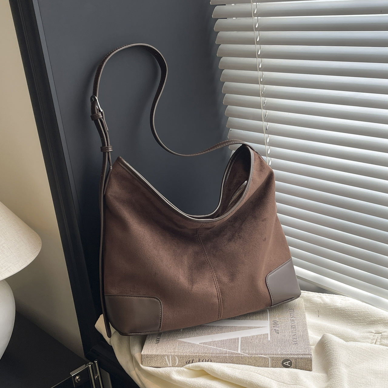 Women's Leather Large-capacity Suede Shoulder Crossbody