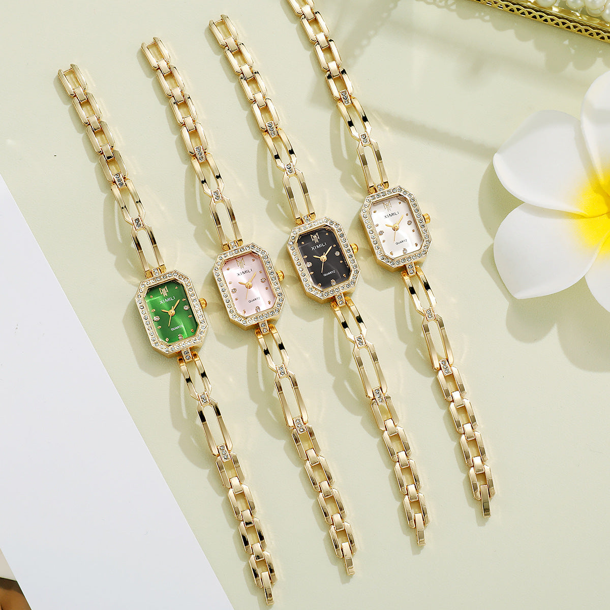 Women's Diamond Square Bracelet Watch