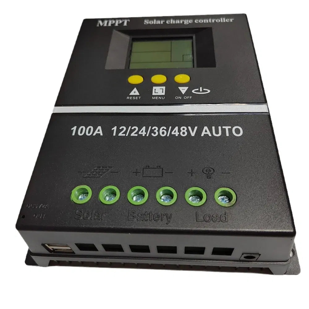 100A MPPT Dual USB Solar Charge Controller 12V 24V 36V 48V Solar Panel Lead Acid Lithium Battery Regulator Stabilizer Charger